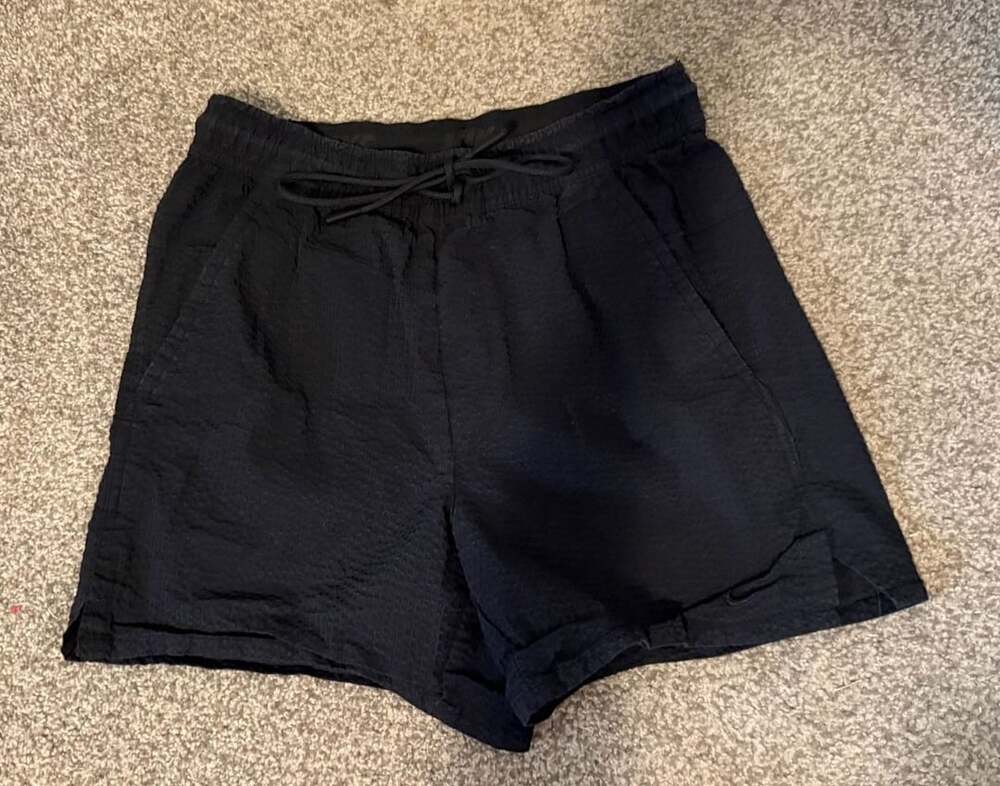 Nike Dri-FIT Black Textured Drawstring Athletic Shorts